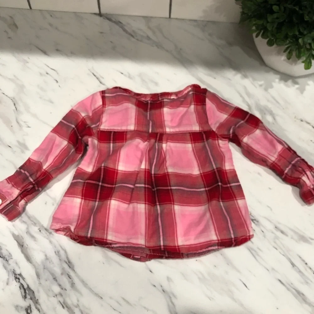 Baby gap pink and red flannel